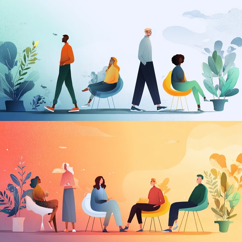 Illustratie van een persoon in een alledaags moment